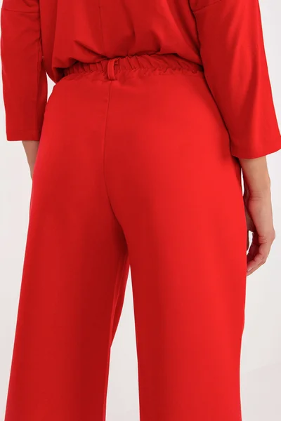 Dámské červené široké kalhoty FPrice