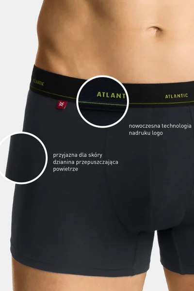 Atlantic pánské sportovní boxerky PREMIUM grafitové