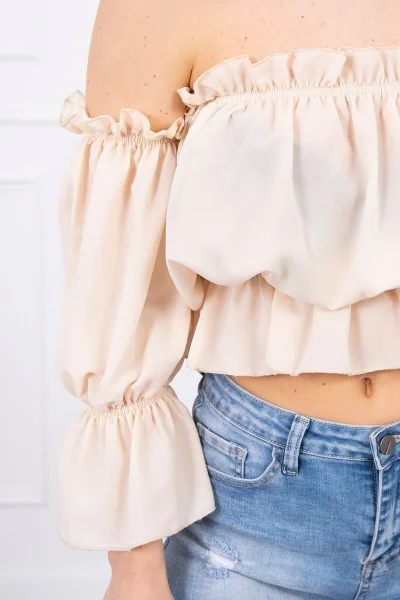 Dámská halenka Kesi off-shoulder ecru s volánky