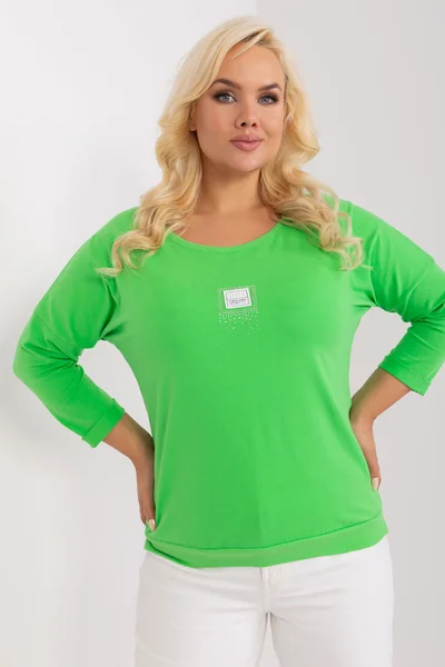 Neon zelené dámské tričko s 3/4 rukávem FPrice