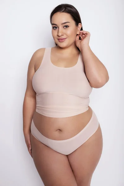 Plus size prodyšné dámské bezešvé kalhotky Julimex