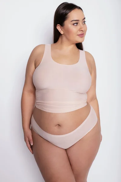 Plus size prodyšné dámské bezešvé kalhotky Julimex