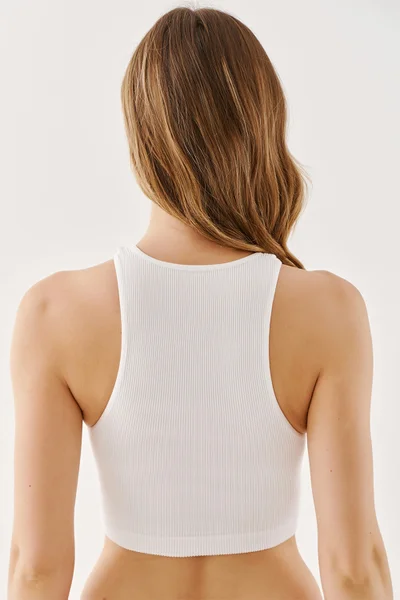 Dámský vrchní top Gabriella Halter Rib Bianco