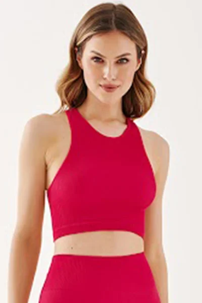 Dámský halter top Gabriella bez rukávů - barva raspberry