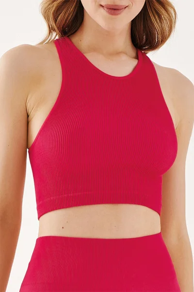 Dámský halter top Gabriella bez rukávů - barva raspberry