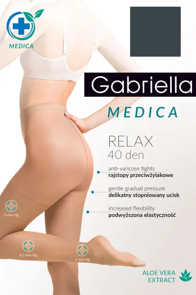 Gabriella Medica Relax punčocháče 40 DEN s aloe vera