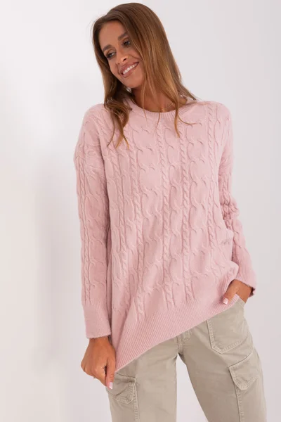 Světle růžový dámský pulovr FPrice