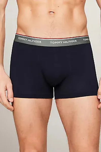 Sada 3ks pánské boxerky s barevnou gumou Tommy Hilfiger