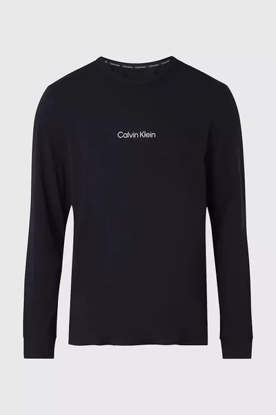 Černé pánské tričko s dlouhým rukávem Calvin Klein