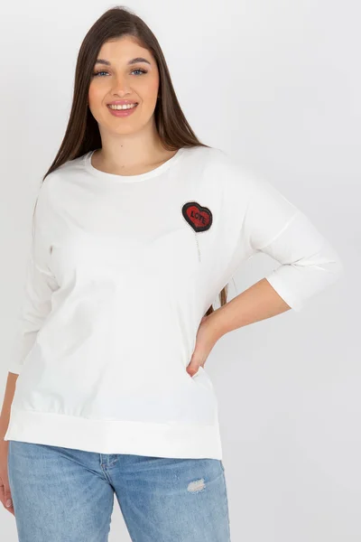 Pohodlné dámské tričko se srdíčkem univerzální velikost FPrice
