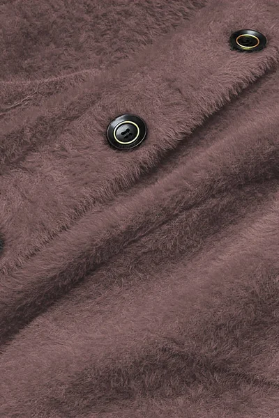 Dámský hnědý hřejivý kabátek s knoflíky MADE IN ITALY