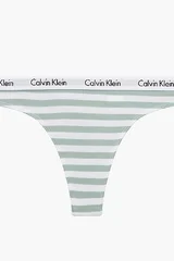 Dámská tanga WO441 5XD bílázelená - Calvin Klein