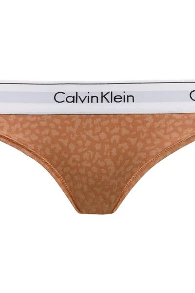 Dámské kalhotky EW542 ZN208 hnědávzor - Calvin Klein