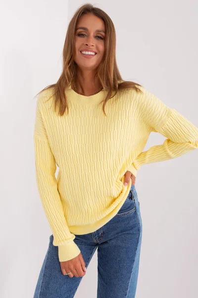 Světle žlutý dámský pulovr FPrice