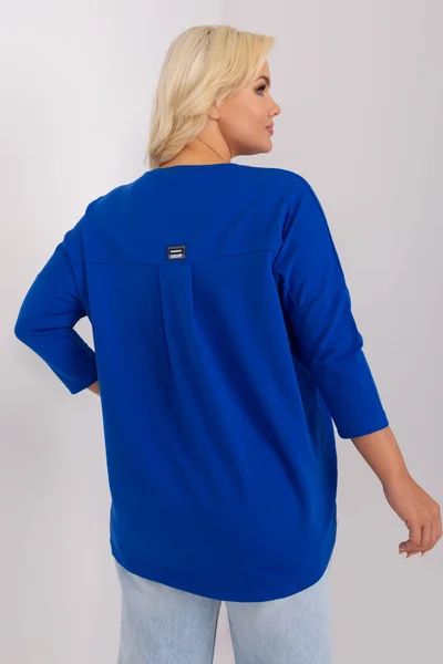 Oversize volné dámské tričko FPrice královská modř