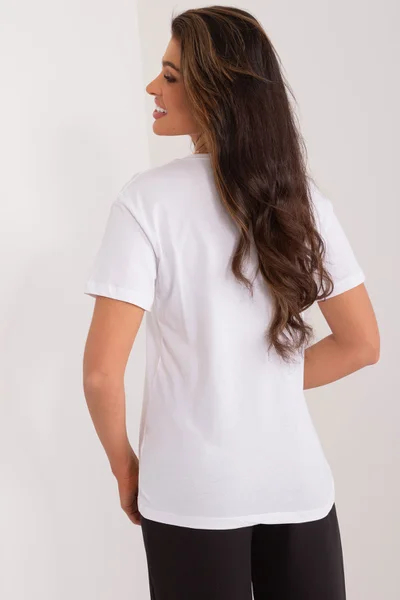 Bílé dámské tričko s potiskem FPrice