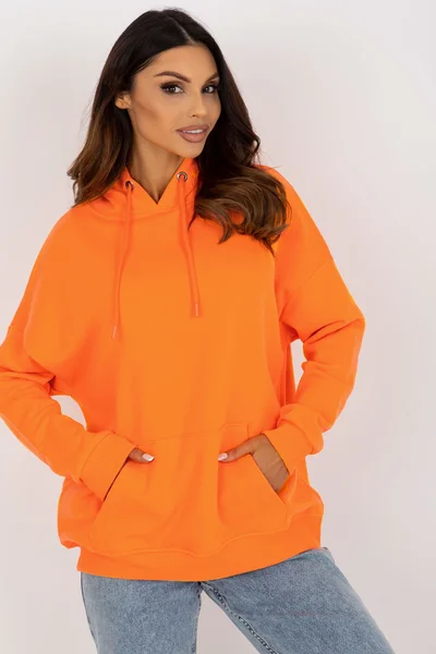 Oversize výrazná oranžová dámská mikina FPrice