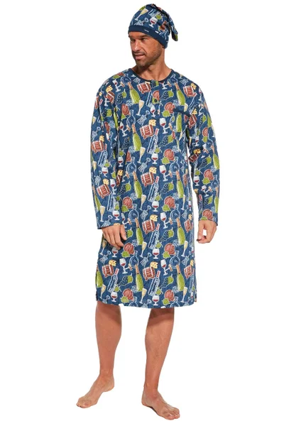 Bavlněná pánská noční košile pro muže Cornette