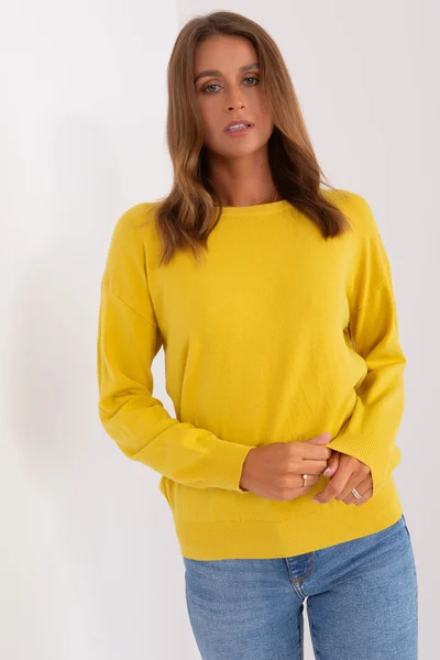 Výrazný žlutý dámský pulovr FPrice