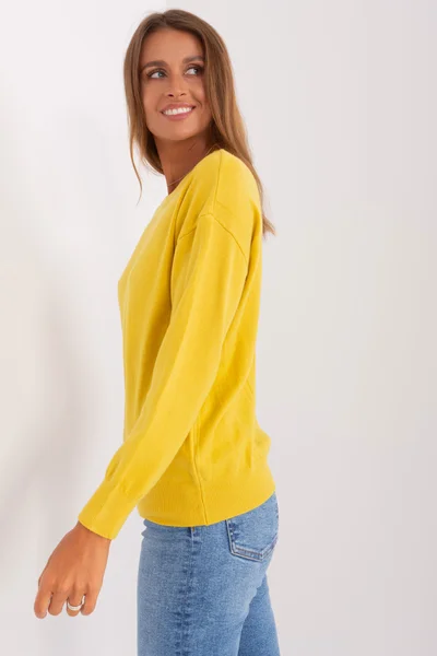 Výrazný žlutý dámský pulovr FPrice