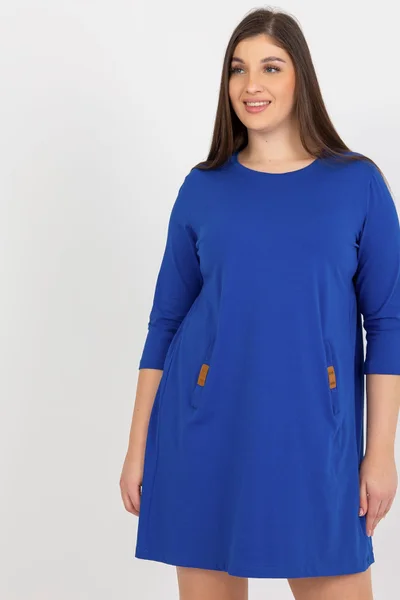 Dámské oversize mini šaty královská modrá FPrice