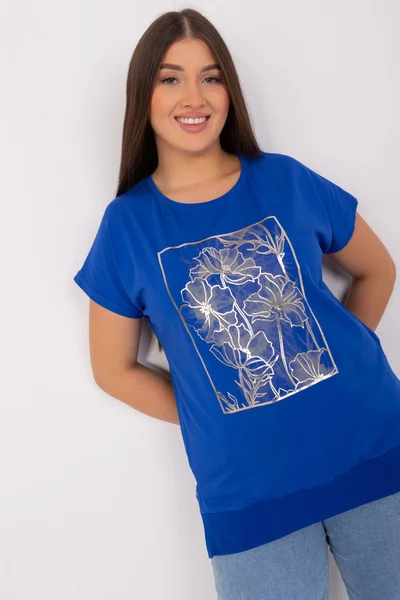 Královsky modré dámské tričko FPrice univerzální velikost