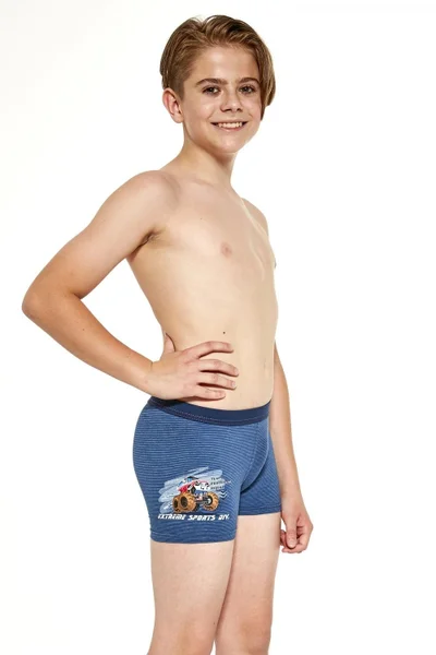 Bavlněné pruhované boxerky pro chlapce Cornette