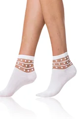 Dámské ponožky s ozdobným lemem TRENDY COTTON SOCKS - BELLINDA -