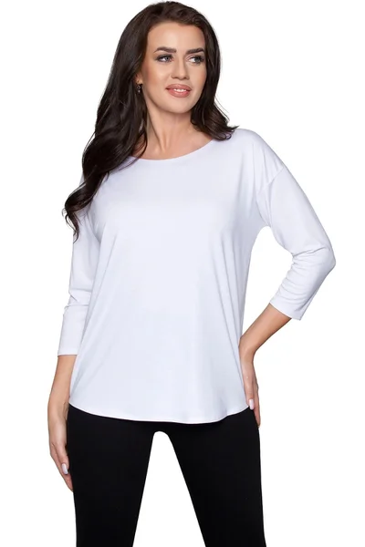 Volné dámské bílé tričko Babell
