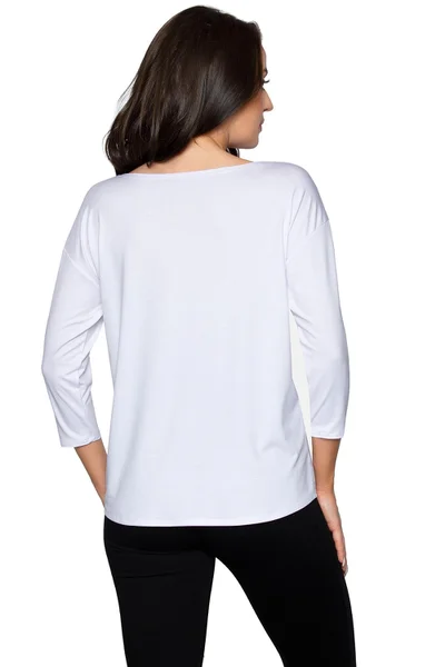 Volné dámské bílé tričko Babell