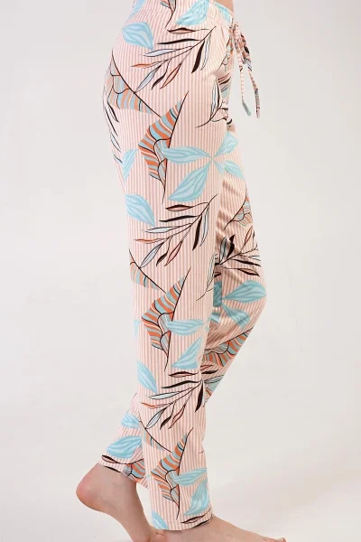 Pastelové dámské pyžamové kalhoty s potiskem Vienetta
