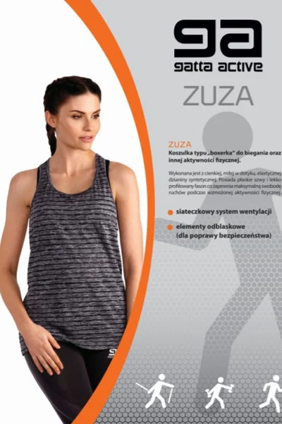 Grey Active Boxer Top s Výšivkou - GATTA BODYWEAR