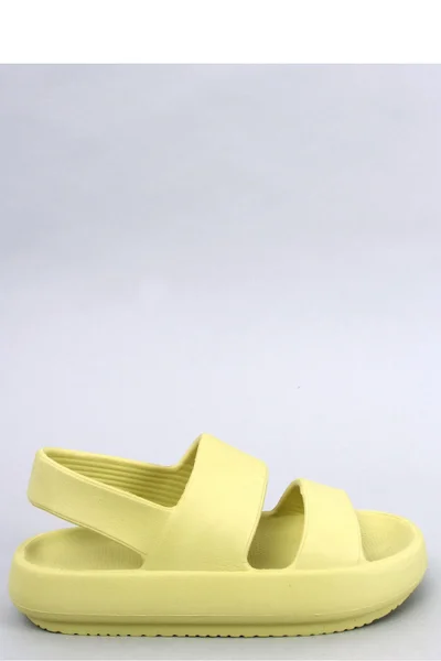 Letní žluté gumové pantofle Inello