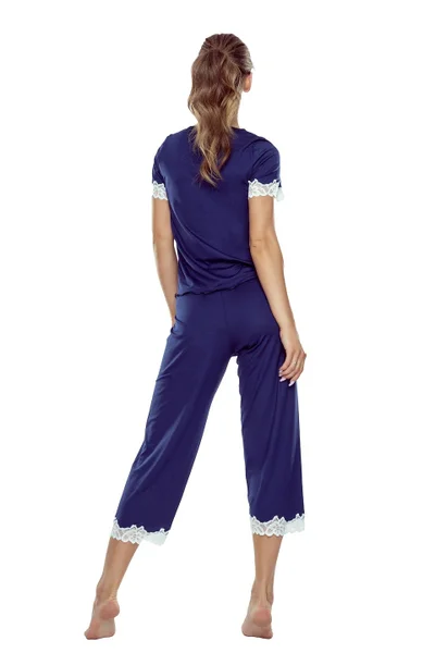 Lehké dámské pyžamo lemované krajkou Eldar plus size