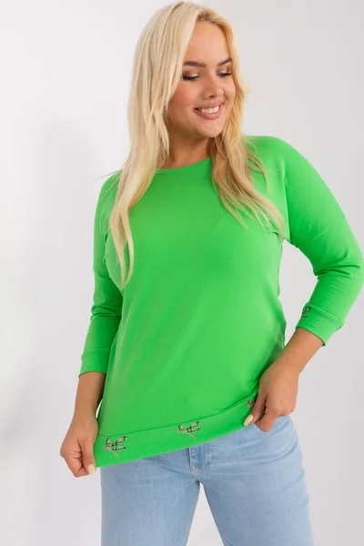 Zelené dámské tričko s dlouhým rukávem FPrice