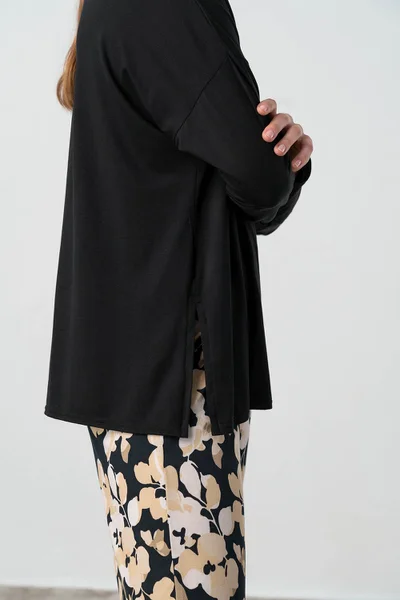 Černé vzorované dámské pyžamo Vamp