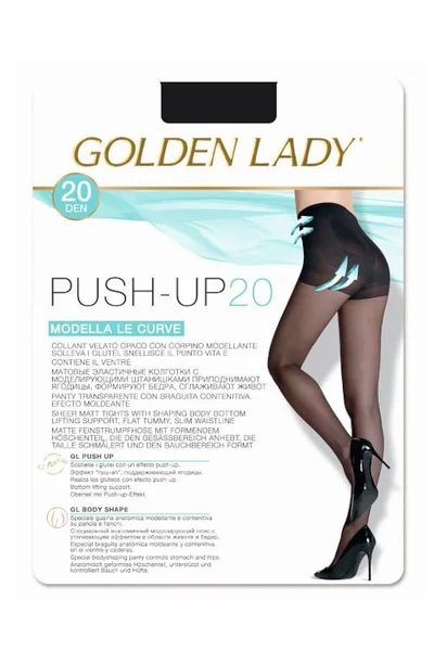 Dámské černé matné punčocháče Golden Lady Push-up