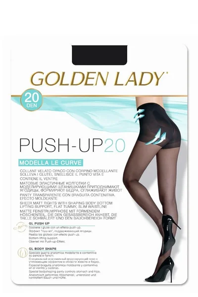 Dámské černé matné punčocháče Golden Lady Push-up