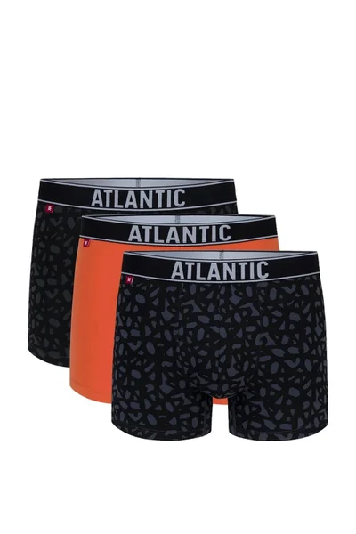 Vzorované bavlněné pánské boxerky 3ks Atlantic