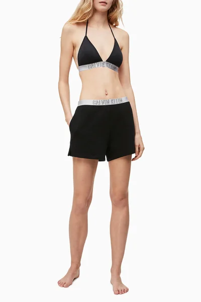 Dámské černé plážové šortky Calvin Klein 0861
