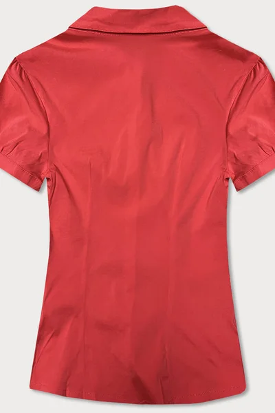 Červená dámská košile s krátkými rukávy Forget me not FASHION