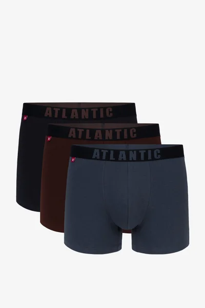 Bavlněné pánské módní boxerky 3ks Atlantic