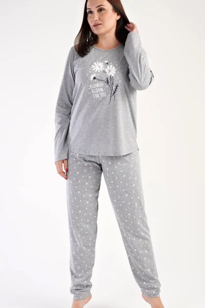 Pohodlné dámské bavlněné pyžamo plus size Vienetta 4XL