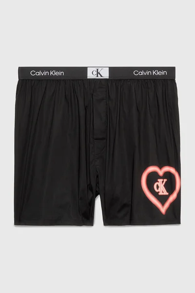 Černé bavlněné pánské trenýrky se srdíčkem Calvin Klein