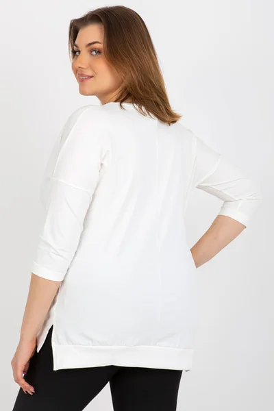 Jemné bílé dlouhé tričko FPrice