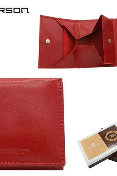 Červená kožená dámská peněženka FPrice