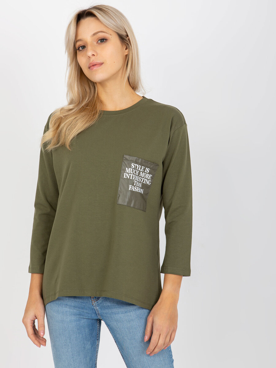 Dámská halenka EM BZ G499 khaki FPrice, L/XL i523_2016103314577