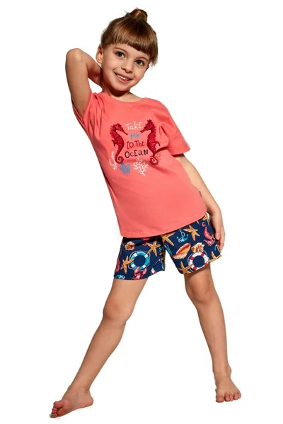 Dětské pyžamo se šortkami Cornette s barevným potiskem