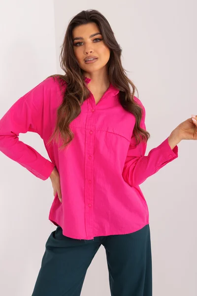 Neon růžová dámská propínací košile FPrice