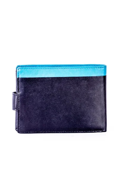 A modrá kožená peněženka s barevnou vložkou FPrice